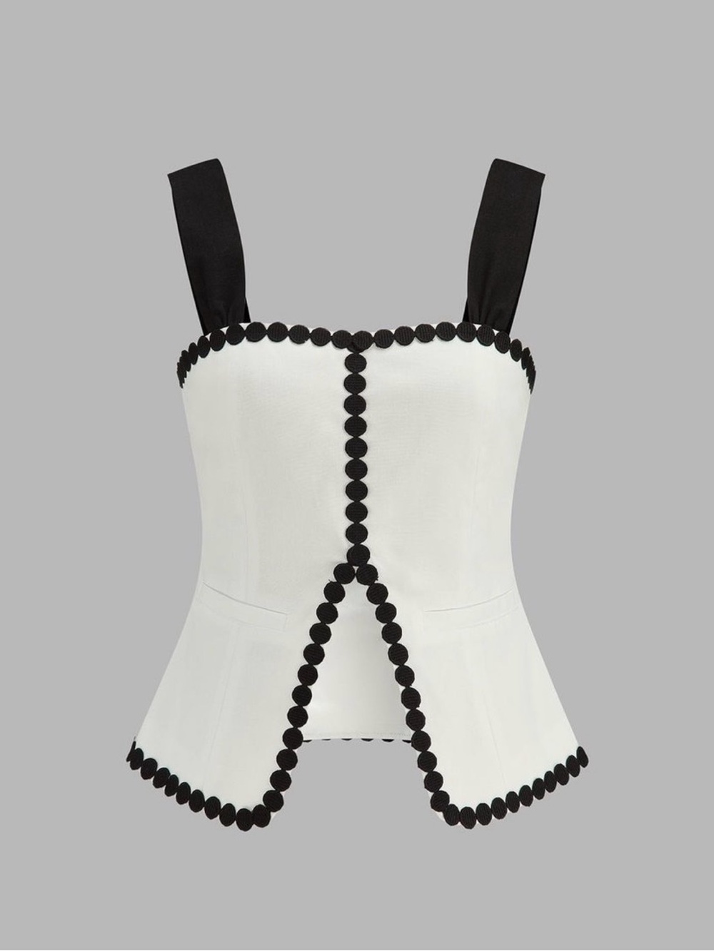 Commense Contrast Trim Corset Shorts Set - Picture 3 of 13